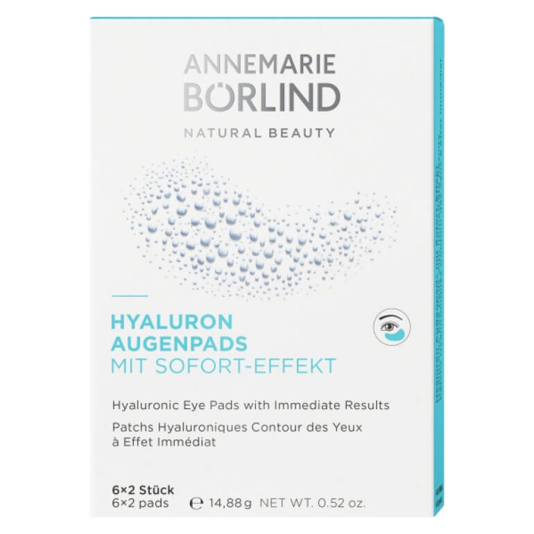 Annemarie Börlind Oční polštářky, veganské hydratační obklady HYALURON, 6x2ks