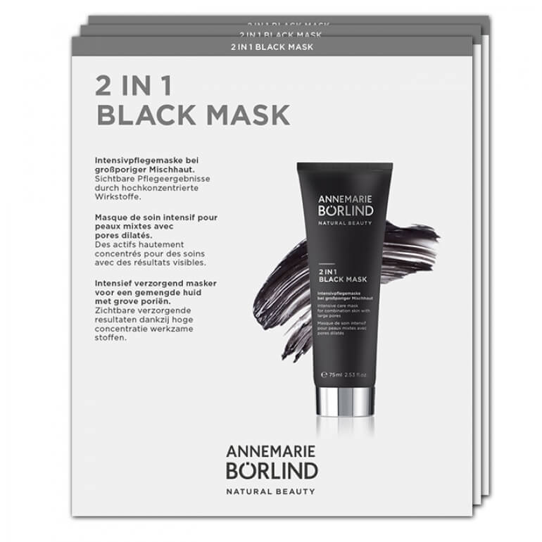 Annemarie Börlind VZOREK Černá maska ​​2v1 pro smíšenou pokožku s rozšířenými póry, 1x2ml